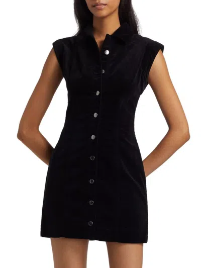 Ramy Brook Women's Lolita Velvet Sleeveless Minidress In Black