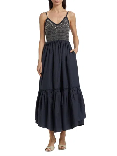 Ramy Brook Women's Lucia Cotton Maxi Dress In Blue