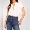 Ramy Brook Lucinda Button Down Bodysuit In White