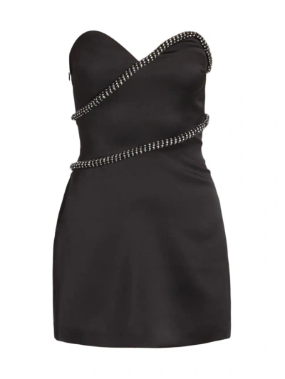 Ramy Brook Women's Lyla Strapless Beaded Minidress In Black