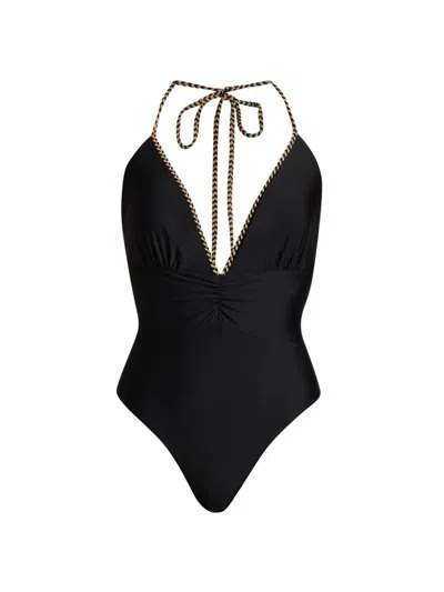 Ramy Brook Women's Madison V-neck One-piece Swimsuit In Black