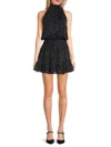 Ramy Brook Women's Mahala Print Blouson Mini Dress In Beacon Blue