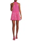 Ramy Brook Marcel Embroidered Dress In Rose Pink