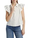 Ramy Brook Women's Marceline Smocked Cotton Top In White