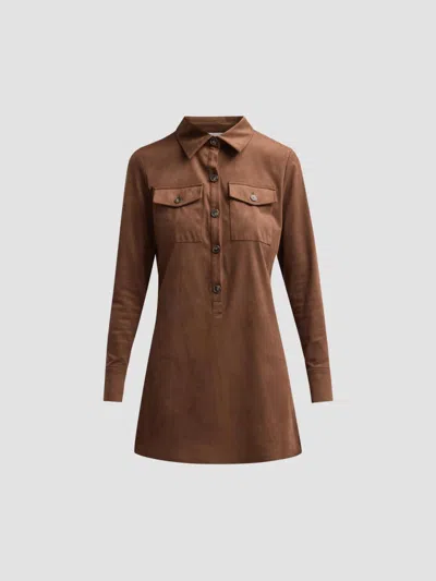 Ramy Brook Women's Maria A-line Mini Shirtdress In Brown