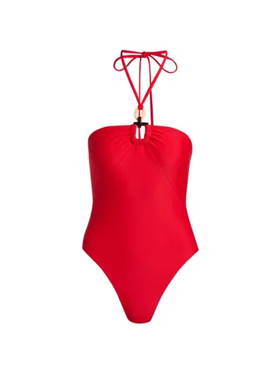 Ramy Brook Women's Marjorie Halterneck One-piece Swimsuit In Red