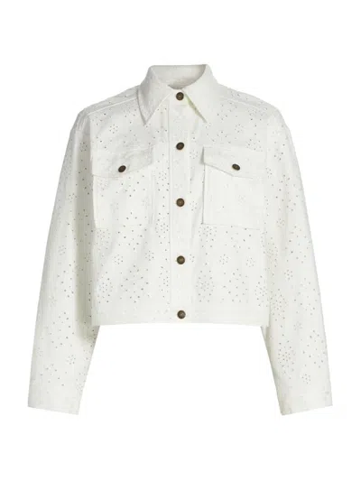 Ramy Brook Women's Martha Broderie Anglaise Button-down Jacket In White
