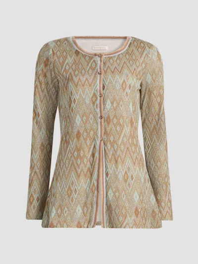 Ramy Brook Women's Mckenna Diamond-knit Cardigan In Neutral