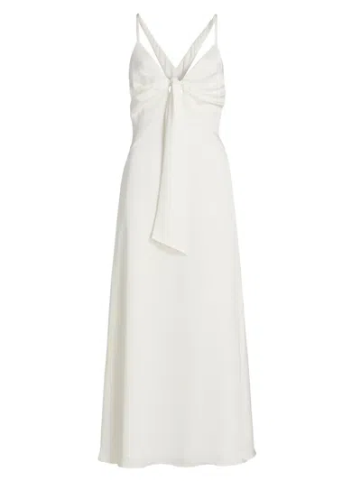 Ramy Brook Women's Mckenzie Plunging V-neck A-line Midi-dress In White