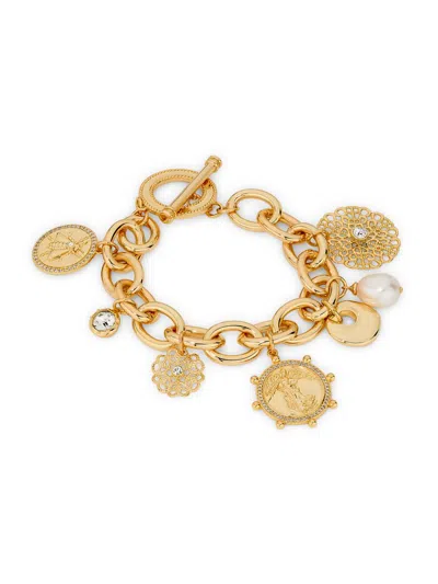 Ramy Brook Women's Medallion Filagree Selena Goldtone Stainless Steel Charm Bracelet