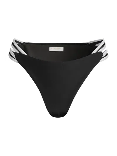 Ramy Brook Women's Meggie Striped Bikini Bottom In Neutral