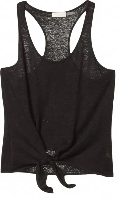 Ramy Brook Women's Mellie Tank Top With Tie Front In Black In Brown