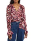 RAMY BROOK WOMEN'S MELODY FLORAL SURPLICE TOP