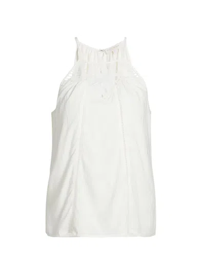 Ramy Brook Women's Mila Embroidered Halter Top In White