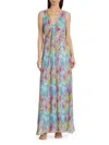 Ramy Brook Women's Mila Watercolor Maxi Dress In Lime Multi
