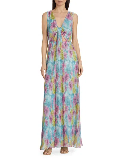 Ramy Brook Women's Mila Watercolor Maxi Dress In Lime Multi