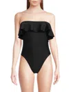 Ramy Brook Women's Minna Ruffled One-piece Swimsuit In Black