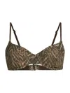 Ramy Brook Mona Printed Underwire Bikini Top In Brown