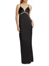 Ramy Brook Mosby Embellished Empire Waist Gown In Black In Black