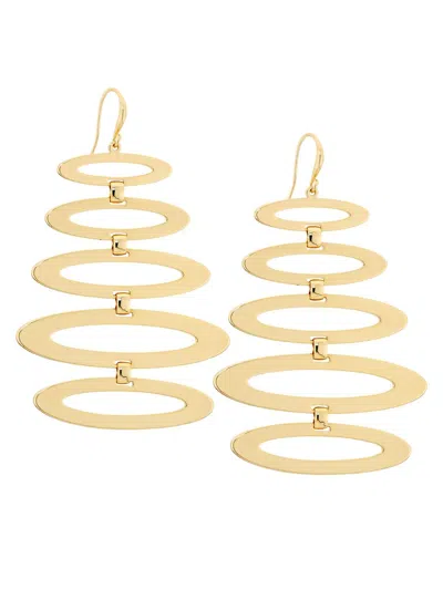 Ramy Brook Women's Multi Oval Jazmine Goldtone Earrings In Green