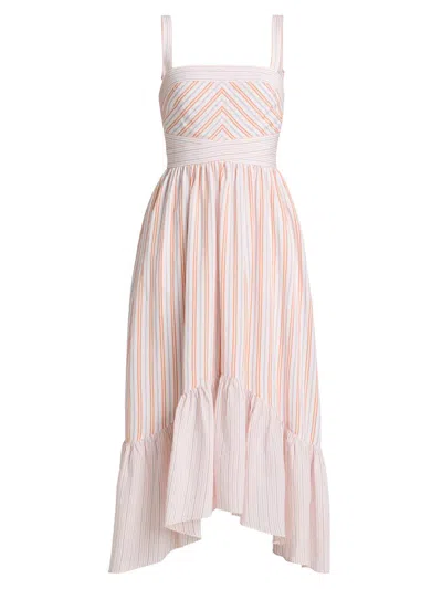 Ramy Brook Women's Nadia Striped Midi-dress In Neutral