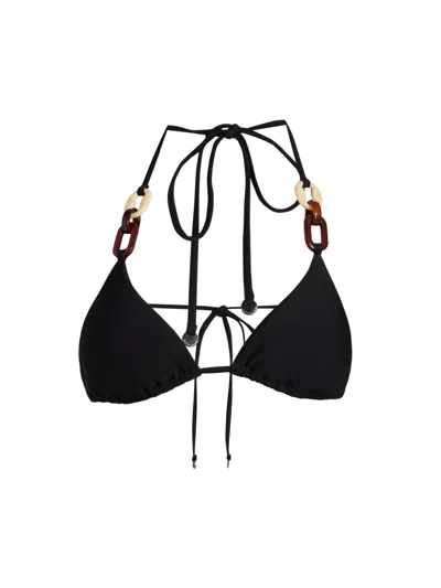 Ramy Brook Nancy Triangle Bikini Top In Black