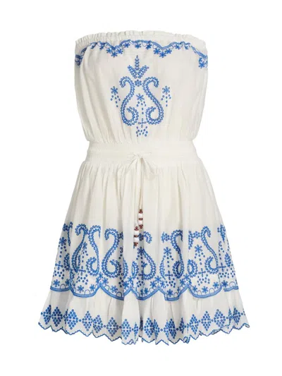 Ramy Brook Natalia Embroidered Cotton Cover-up Dress In White