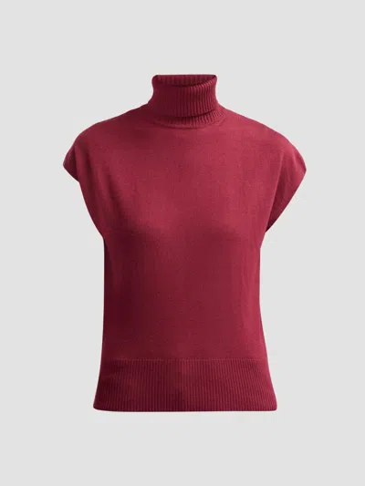 Ramy Brook Women's Natalie Cap-sleeve Wool Sweater In Red
