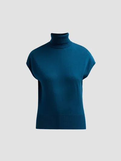 Ramy Brook Women's Natalie Cap-sleeve Wool Sweater In Dark Teal