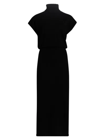 Ramy Brook Women's Natalie Wool Knit Turtleneck Midi-dress In Black