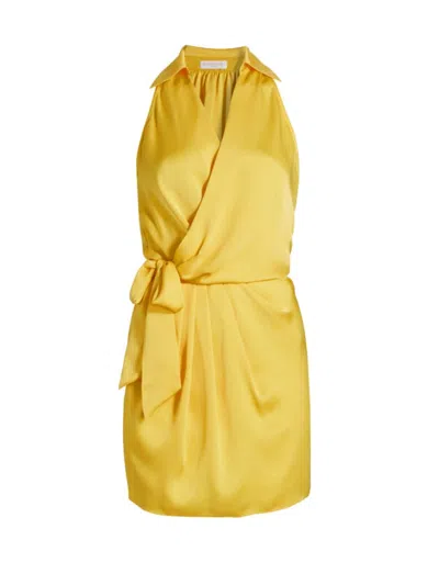 Ramy Brook Women's Nettie V-neck Minidress In Bright Lemon