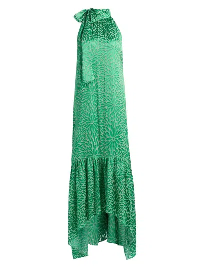 Ramy Brook Women's Nickola Floral-textured Maxi Dress In Green