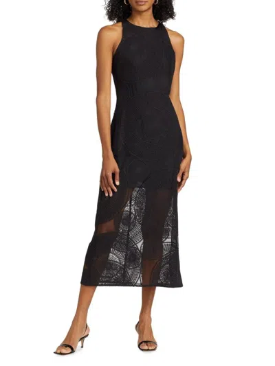 Ramy Brook Women's Olga Geometric Tulle Sleeveless Midi-dress