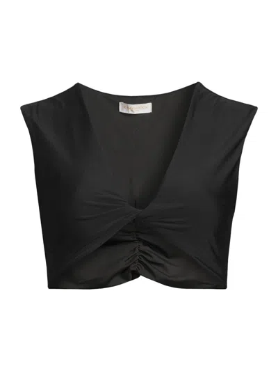 Ramy Brook Oliwia Twist Front Bikini Top In Black