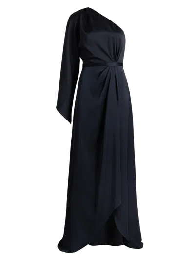 Ramy Brook Women's Opal One-shoulder A-line Gown In Black