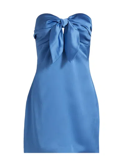 Ramy Brook Women's Orion Bow Minidress In Blue