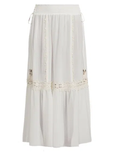 Ramy Brook Women's Orlayne Cover-up Maxi Skirt In White