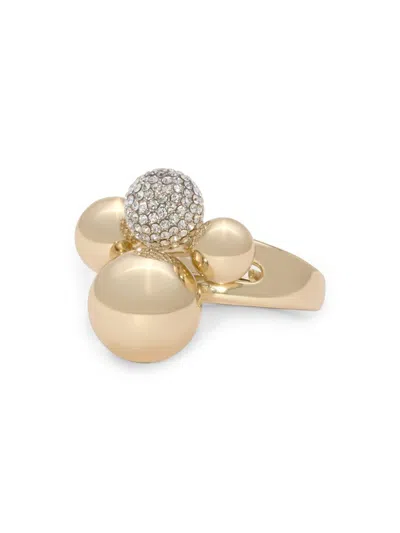 Ramy Brook Women's Pavé Ball Tiffani Goldtone & Cubic Zirconia Ring In Neutral