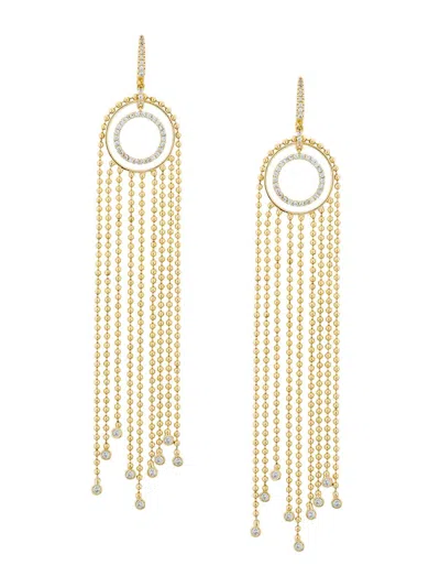 Ramy Brook Women's Pavé Ring Mallorie Goldtone & Cubic Zirconia Earrings In Green