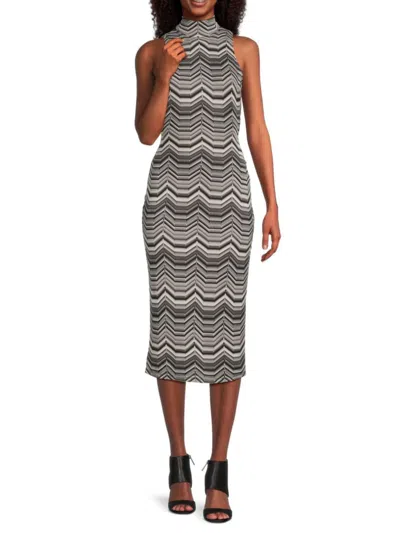 Ramy Brook Women's Peggy Pattern Sheath Midi Dress In Black Multi