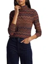 Ramy Brook Women's Prudence Striped Cotton-blend Turtleneck Sweater