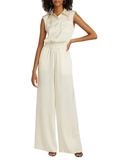 Ramy Brook Women's Rabiya Sleeveless Straight-leg Jumpsuit In White