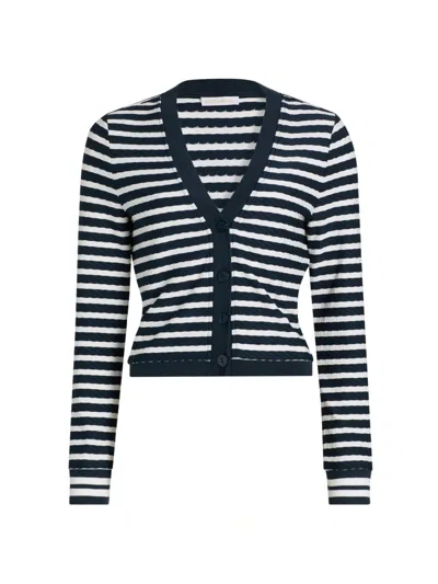 Ramy Brook Women's Raven Striped Cardigan In Blue