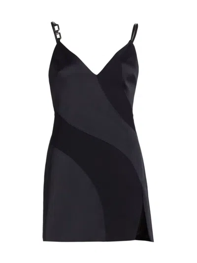 Ramy Brook Women's Retta Stripe Chain Strap Minidress In Black
