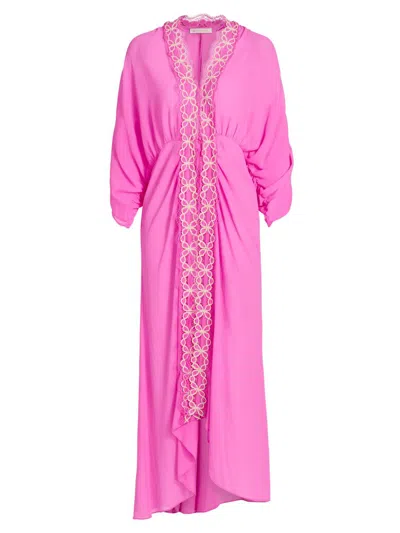 Ramy Brook Women's Riley Embroidered Maxi Dress In Pink