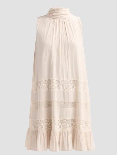 Ramy Brook Samantha Lace-trim Mini Dress In Brown
