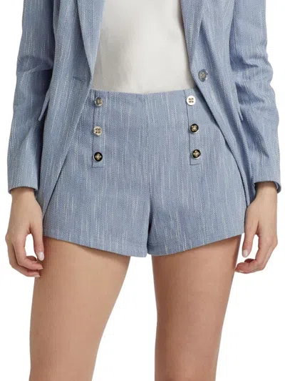 Ramy Brook Women's Samira Woven Shorts In Blue