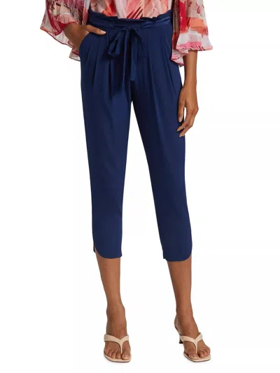 Ramy Brook Women's Satin Pocket Allyn Pant In Spring Navy In Blue