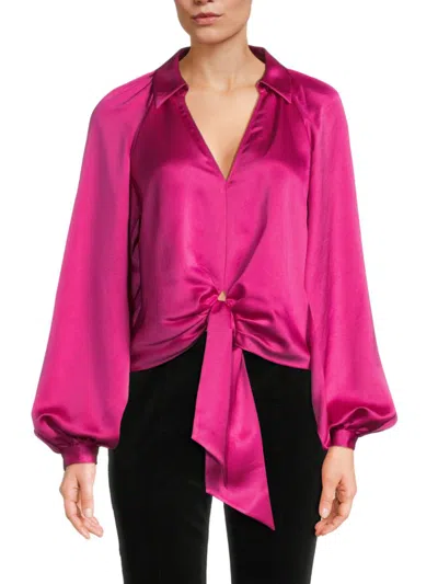 Ramy Brook Women's Satin Tie-front Blouse