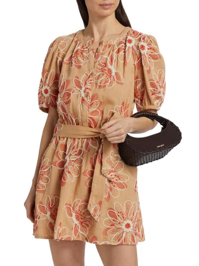 Ramy Brook Women's Selby Floral Tie-waist Minidress In Multi